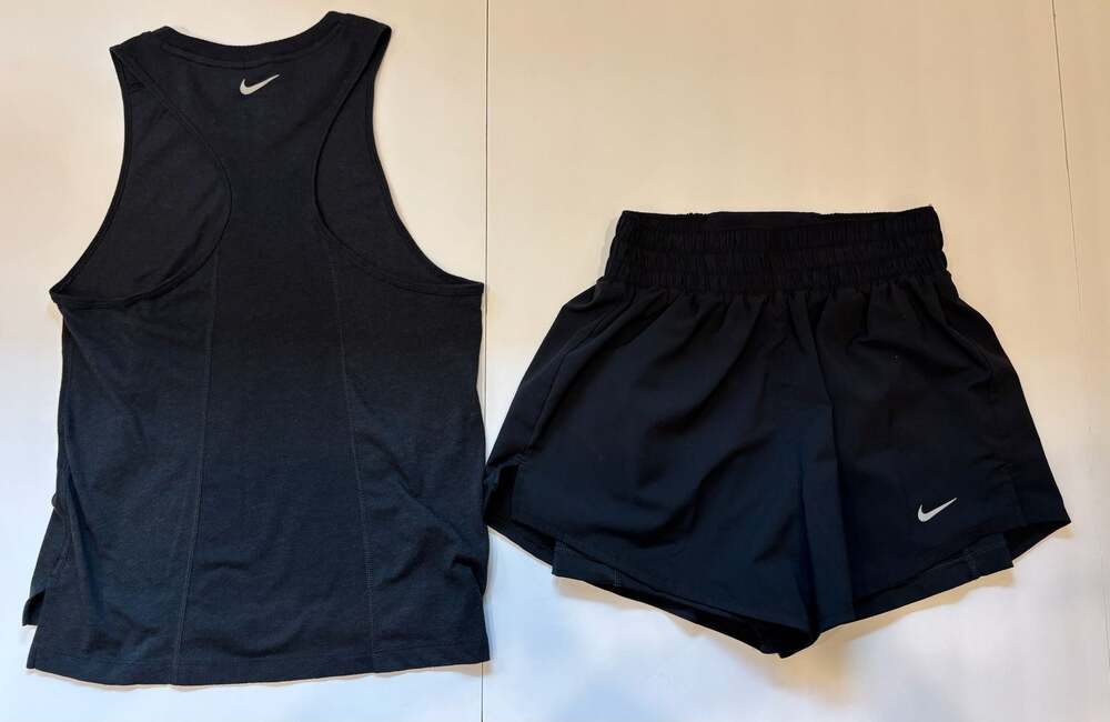 Nike Dri-FIT Running Tank Black Top & Shorts Set /SZ: XS